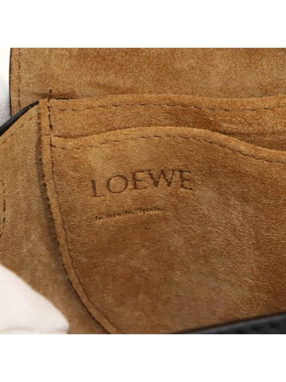 ★SOLD★ Loewe Gate Dual Mini Shoulder Bag Leather Black Gold - Picture 8 of 10